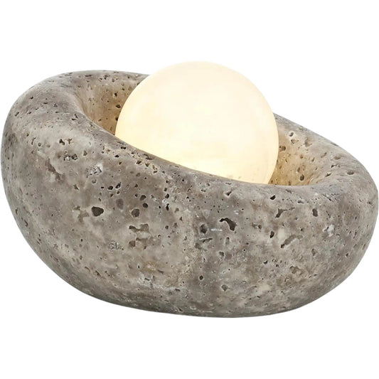 Nested Alabaster Accent Lamp by John-Richard. Made from unique in a unique style.