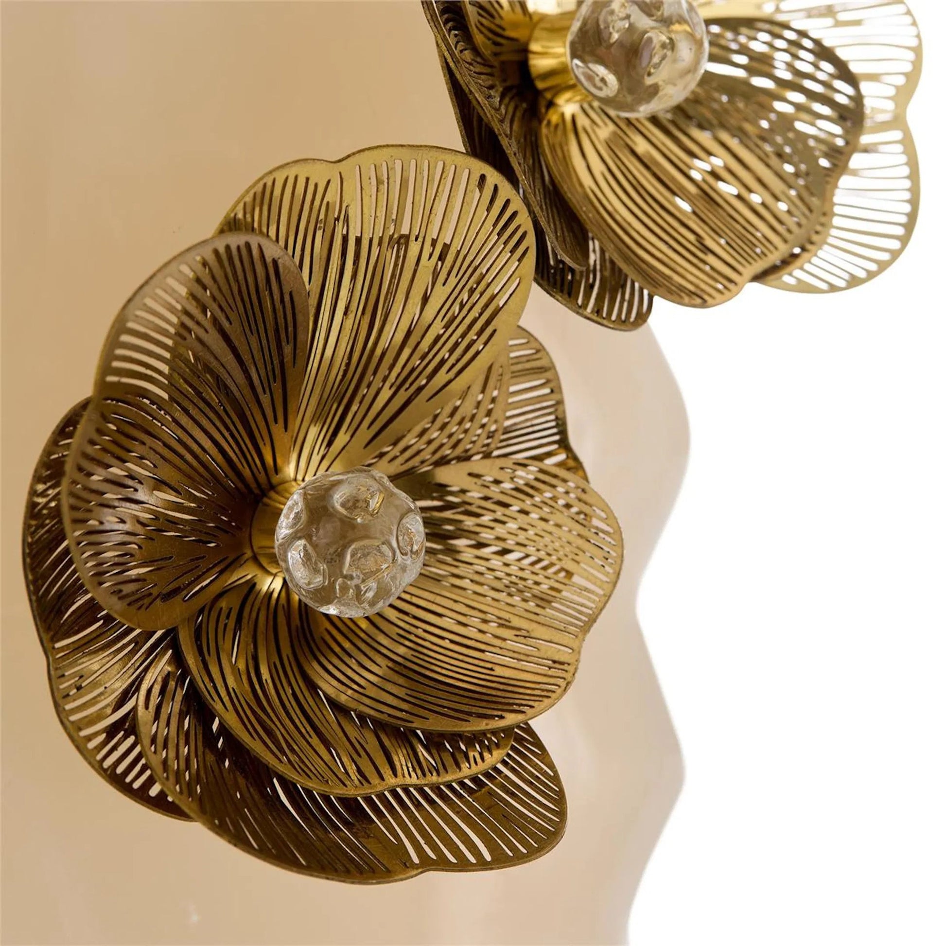 Golden Camellia Table Lamp by John-Richard. Made from unique in a unique style.