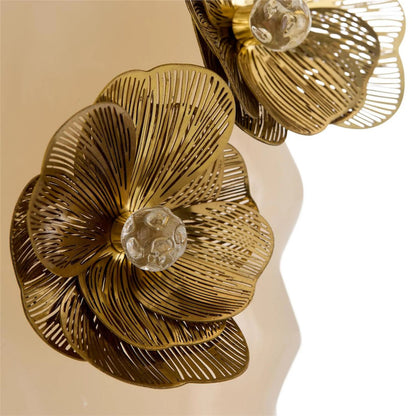 Golden Camellia Table Lamp by John-Richard. Made from unique in a unique style.