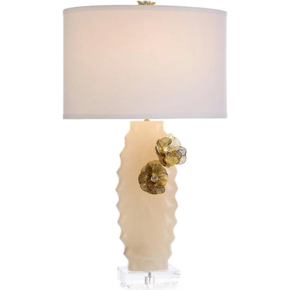 Golden Camellia Table Lamp by John-Richard. Made from unique in a unique style.