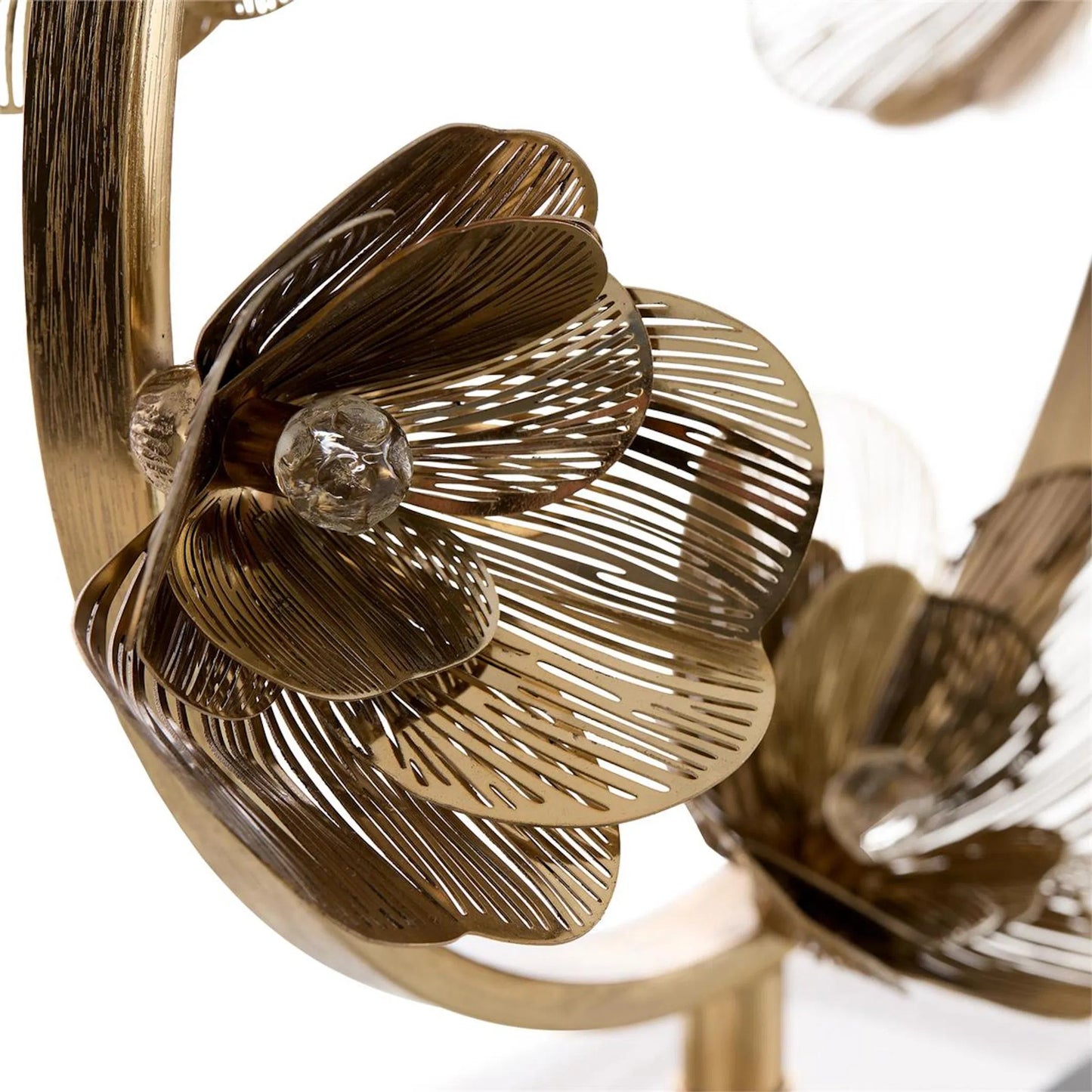 002 SI-2629278 | Unknown | Golden Camellia Accent Lamp by John-Richard. Made from unique in a unique style.