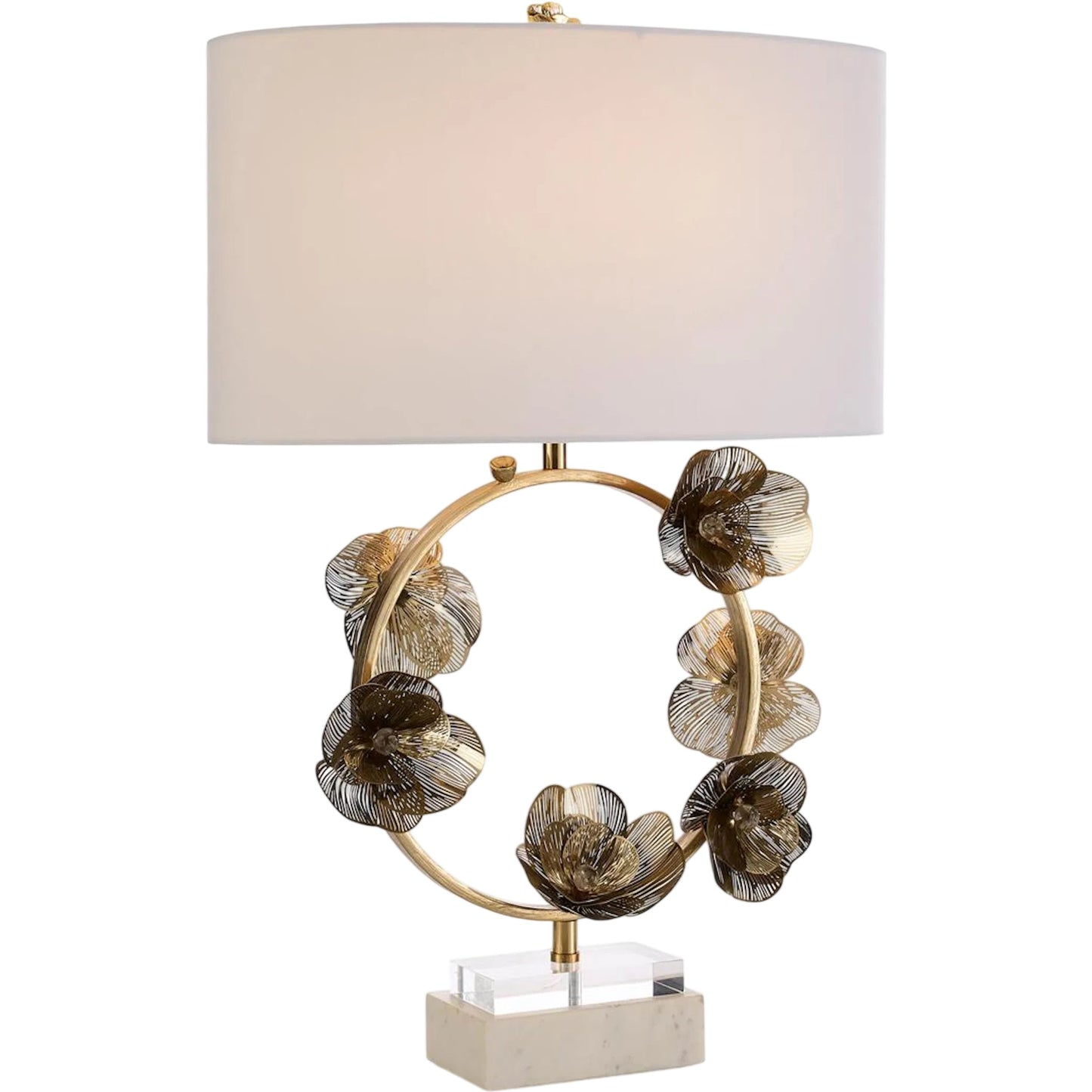 000 SI-2629278 | Primary Silo | Golden Camellia Accent Lamp by John-Richard. Made from unique in a unique style.