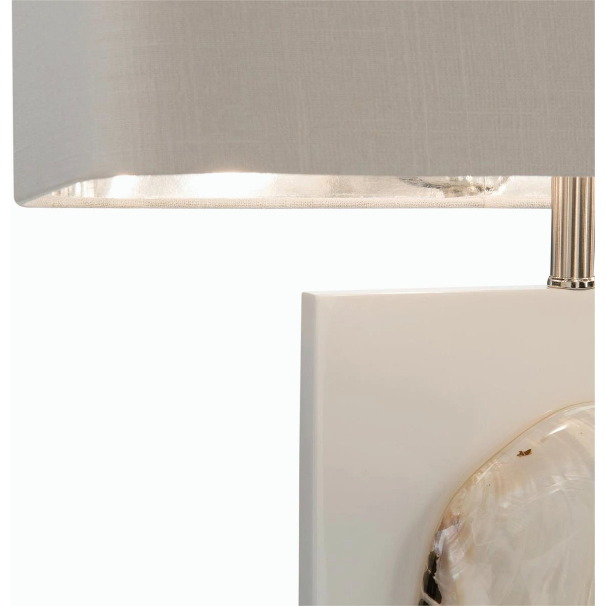 Sarasota Table Lamp by John-Richard in white. Made from acrylic in a coastal style.
