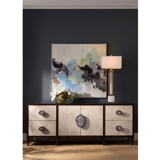 Buffet Lamp in Coffee Bronze and White Alabaster by John-Richard in alabaster, bronze, white. Made from bronze, cotton in a transitional style.