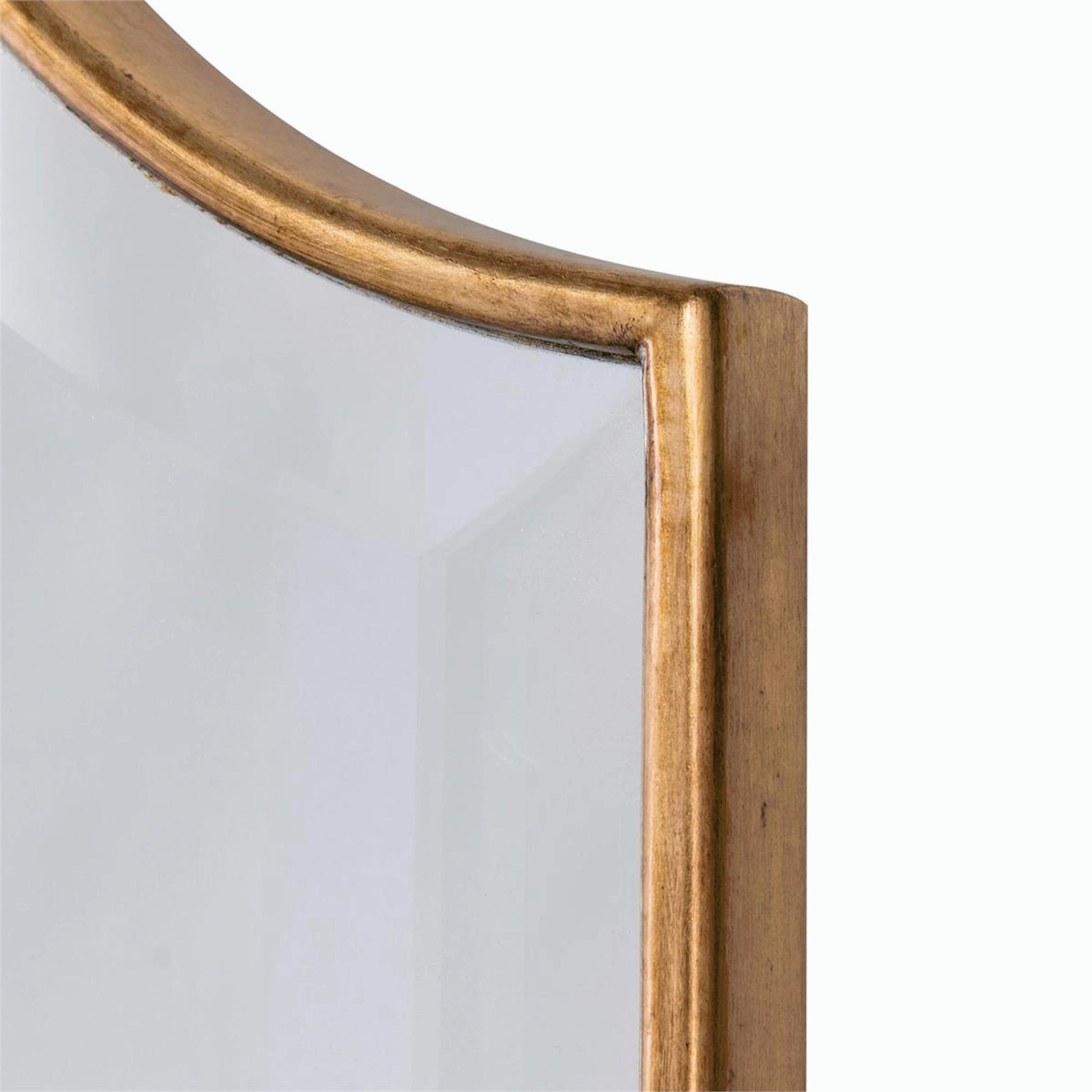 Sorrento Mirror by John-Richard in gold. Made from unique in a transitional style.