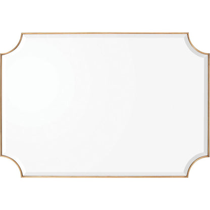 Sorrento Mirror by John-Richard in gold. Made from unique in a transitional style.