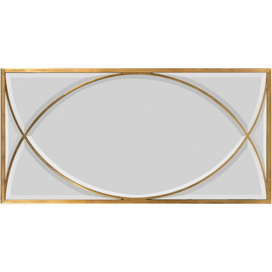 Euclid's Mirror by John-Richard in gold. Made from unique in a transitional style.