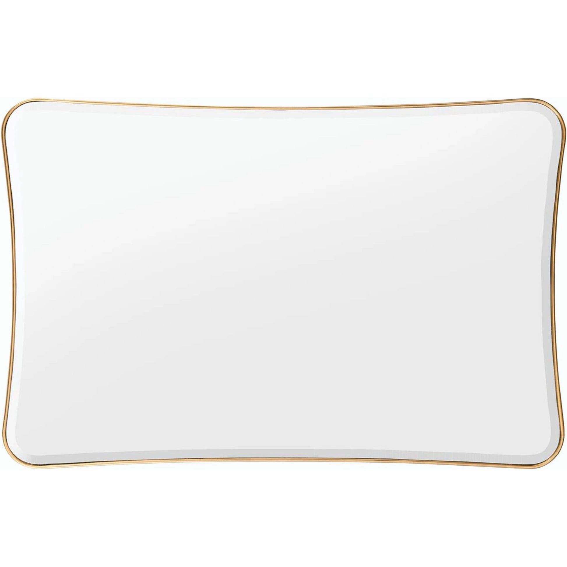 Epernay Mirror by John-Richard in gold and gold. Made from mdf, acacia solids, celtis veneer, modern mirror with bevel in a modern style.