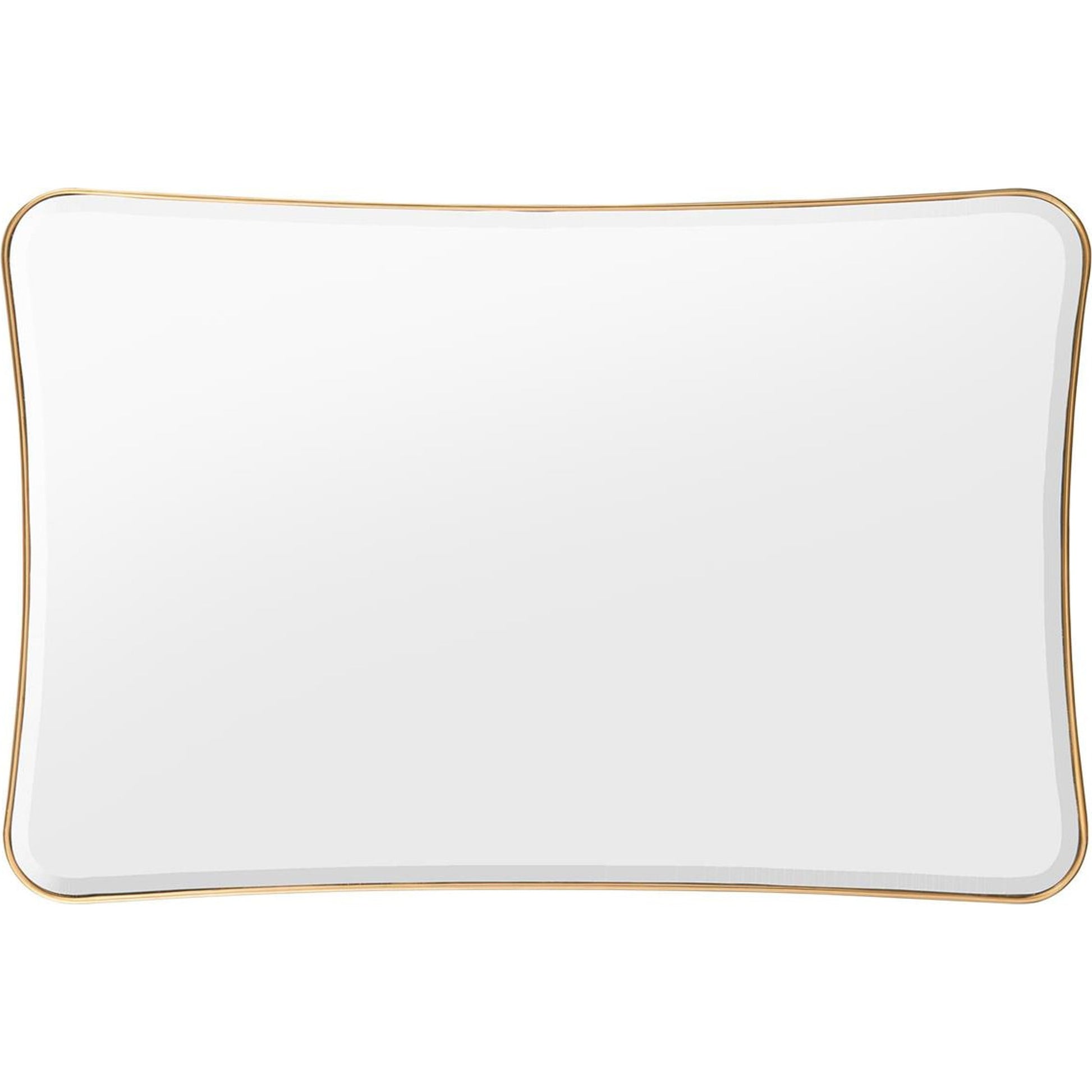 Epernay Mirror by John-Richard in gold and gold. Made from mdf, acacia solids, celtis veneer, modern mirror with bevel in a modern style.