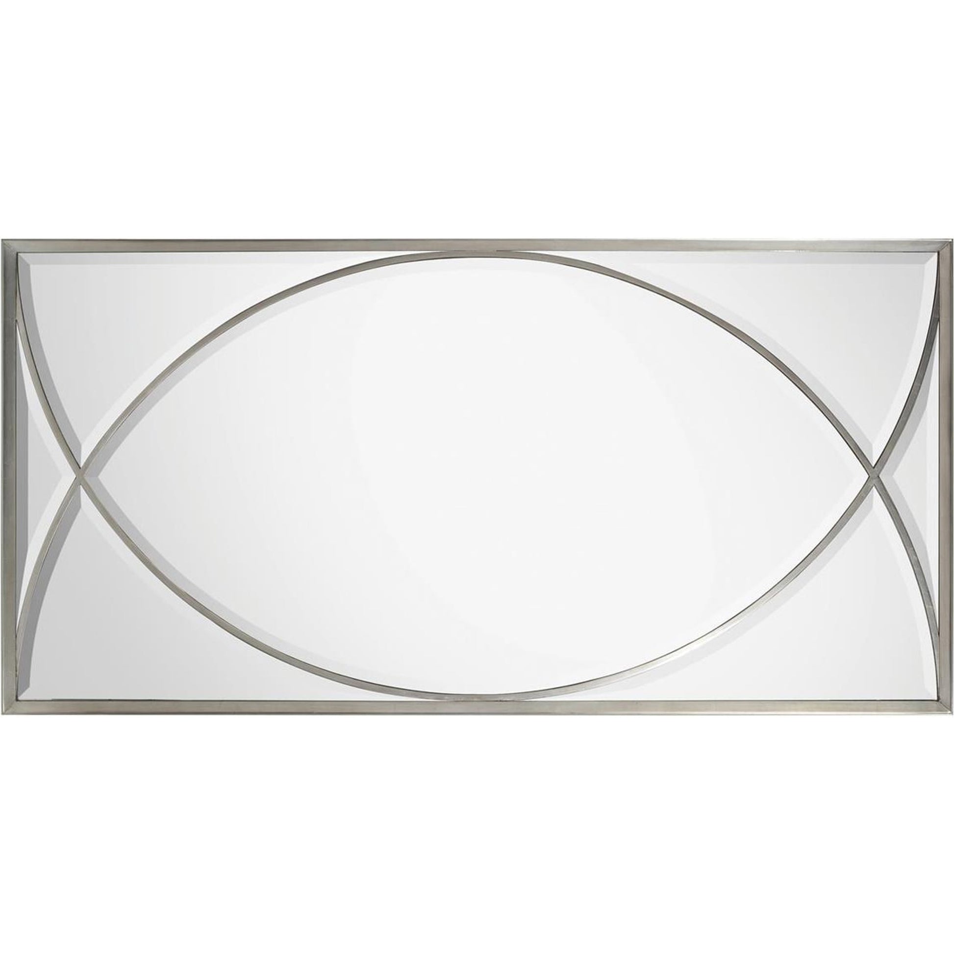 Symmetry Mirror by John-Richard in pewter, silver. Made from unique in a transitional style.