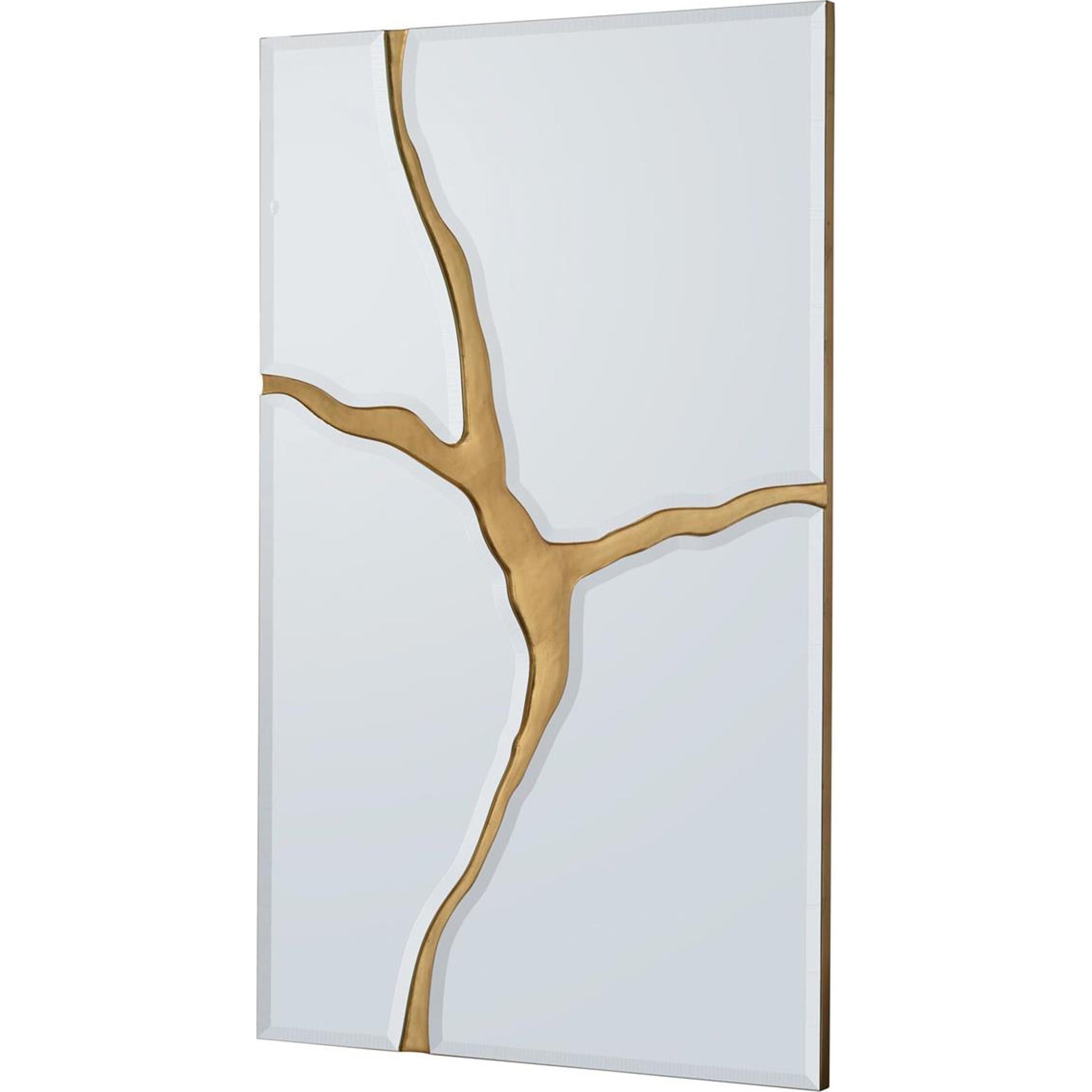Revne Mirror by John-Richard in gold. Made from unique in a modern style.