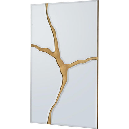 Revne Mirror by John-Richard in gold. Made from unique in a modern style.