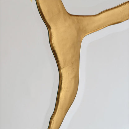 Revne Mirror by John-Richard in gold. Made from unique in a modern style.