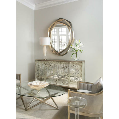 Grays Mirror by John-Richard in champagne, silver and champagne. Made from mdf, beech solid in a modern style.