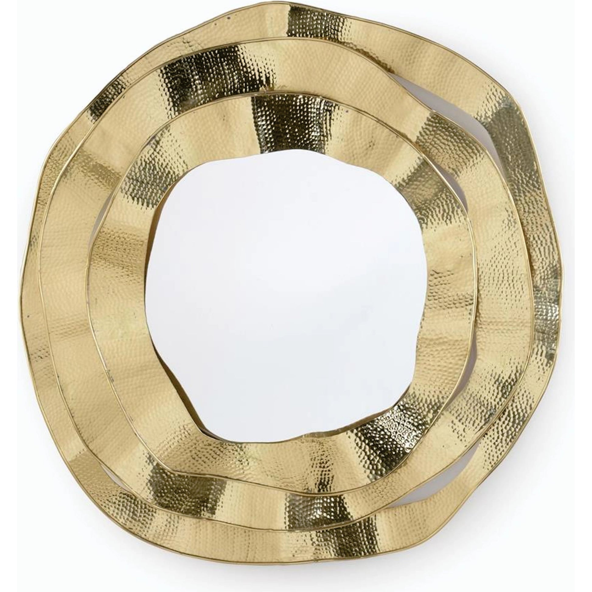 Ripple Mirror by John-Richard in brass. Made from brass in a modern style.