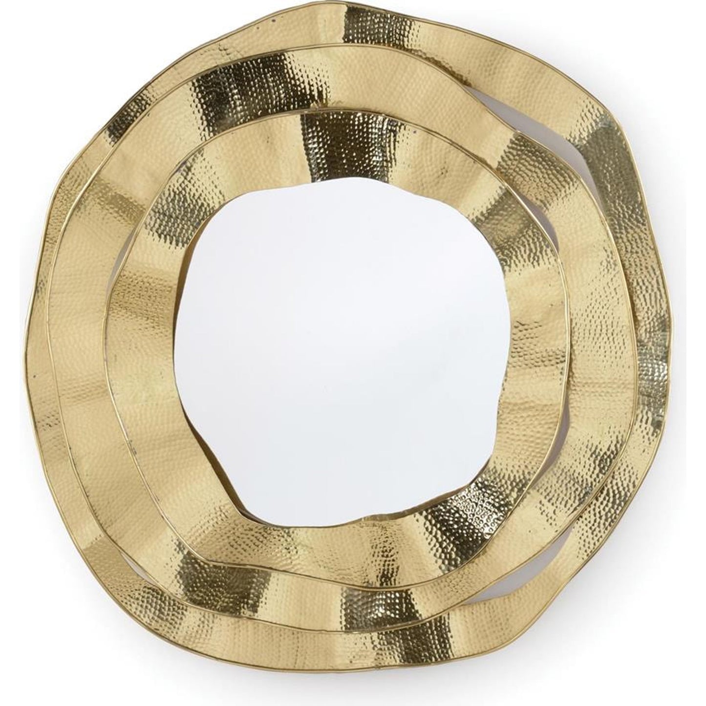002 SR-865347 | Additional Silo | Ripple Mirror by John-Richard in brass. Made from brass in a modern style.