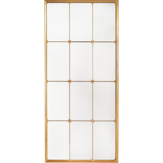 Francois Mirror by John-Richard in gold. Made from unique in a transitional style.