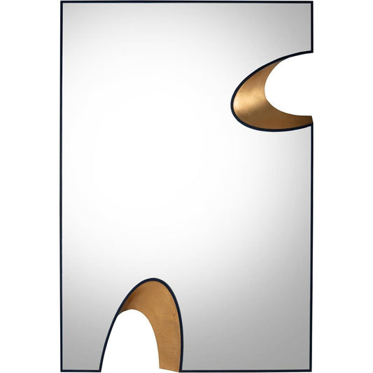 Covet Mirror by John-Richard in navy blue, gold. Made from unique in a modern style.