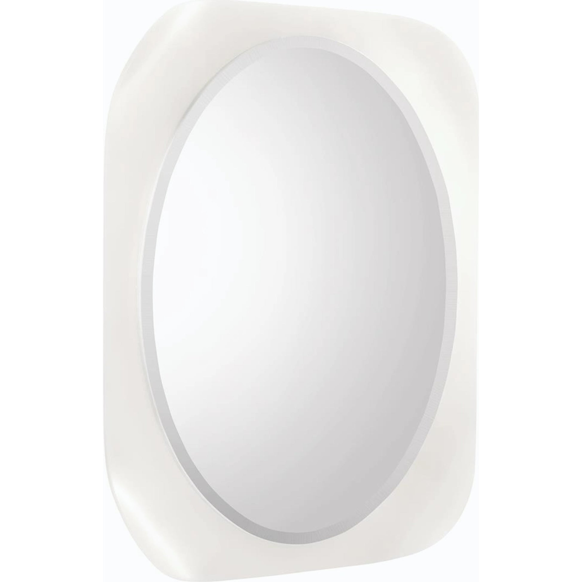 Silver Forma Mirror by John-Richard. Made from unique in a modern style.