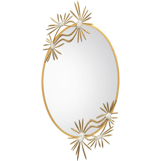 Starburst Mirror by John-Richard in brass. Made from brass in a transitional style.