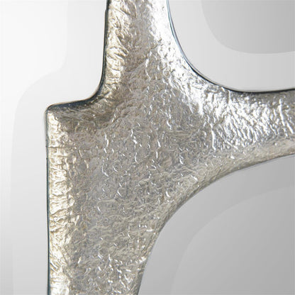 Nickolas Mirror by John-Richard in silver. Made from unique in a modern style.