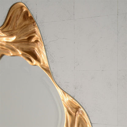 Callahan Mirror by John-Richard in gold. Made from unique in a modern style.