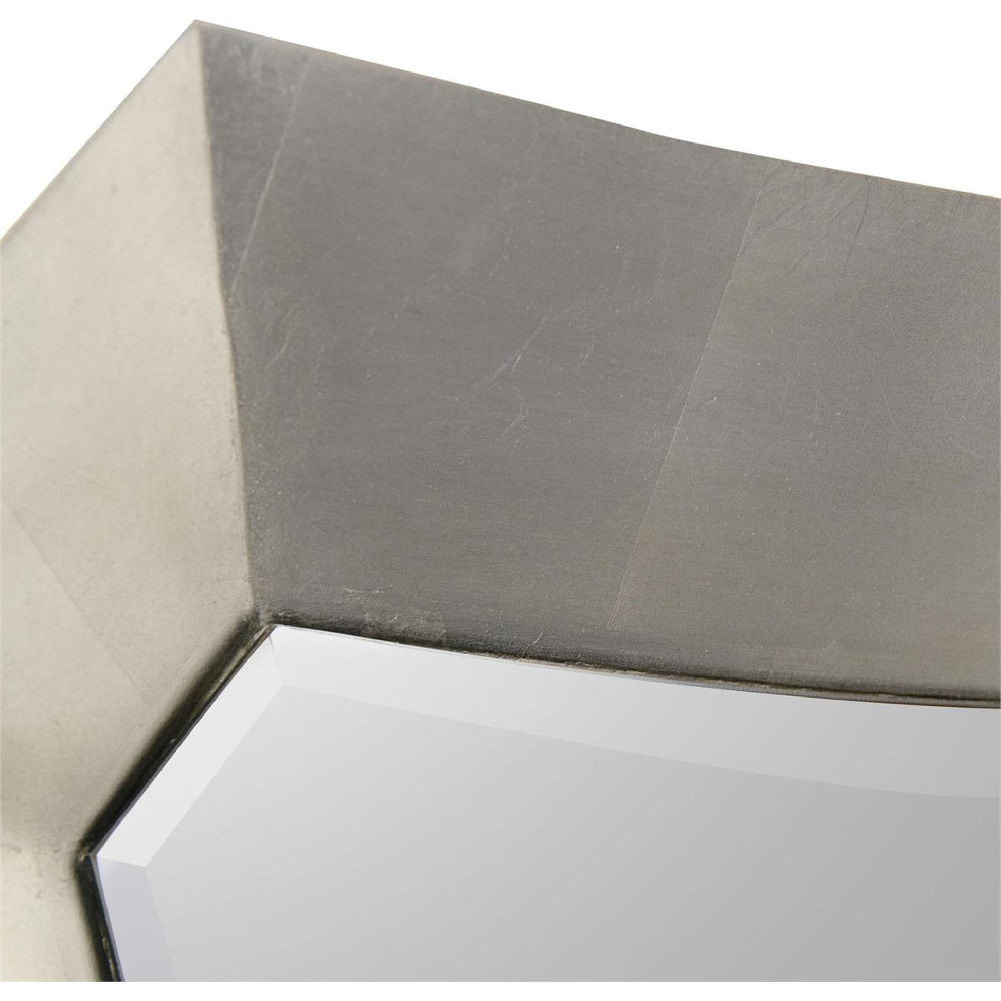 Cosima Mirror by John-Richard in silver leaf. Made from unique in a modern style.