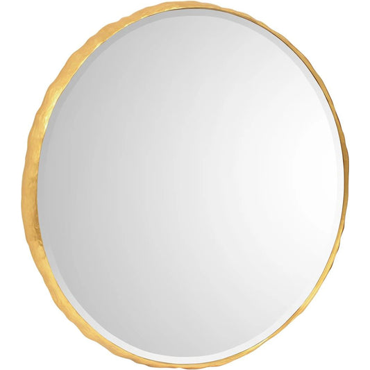 Sewell Mirror by John-Richard in gold. Made from unique in a modern style.