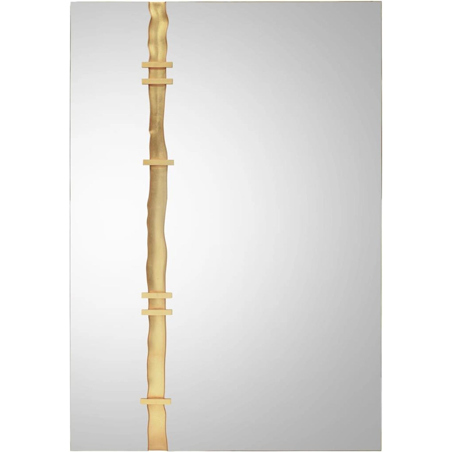 001 SI-1989445 | Primary Silo | Riveting Mirror by John-Richard in gold. Made from unique in a modern style.