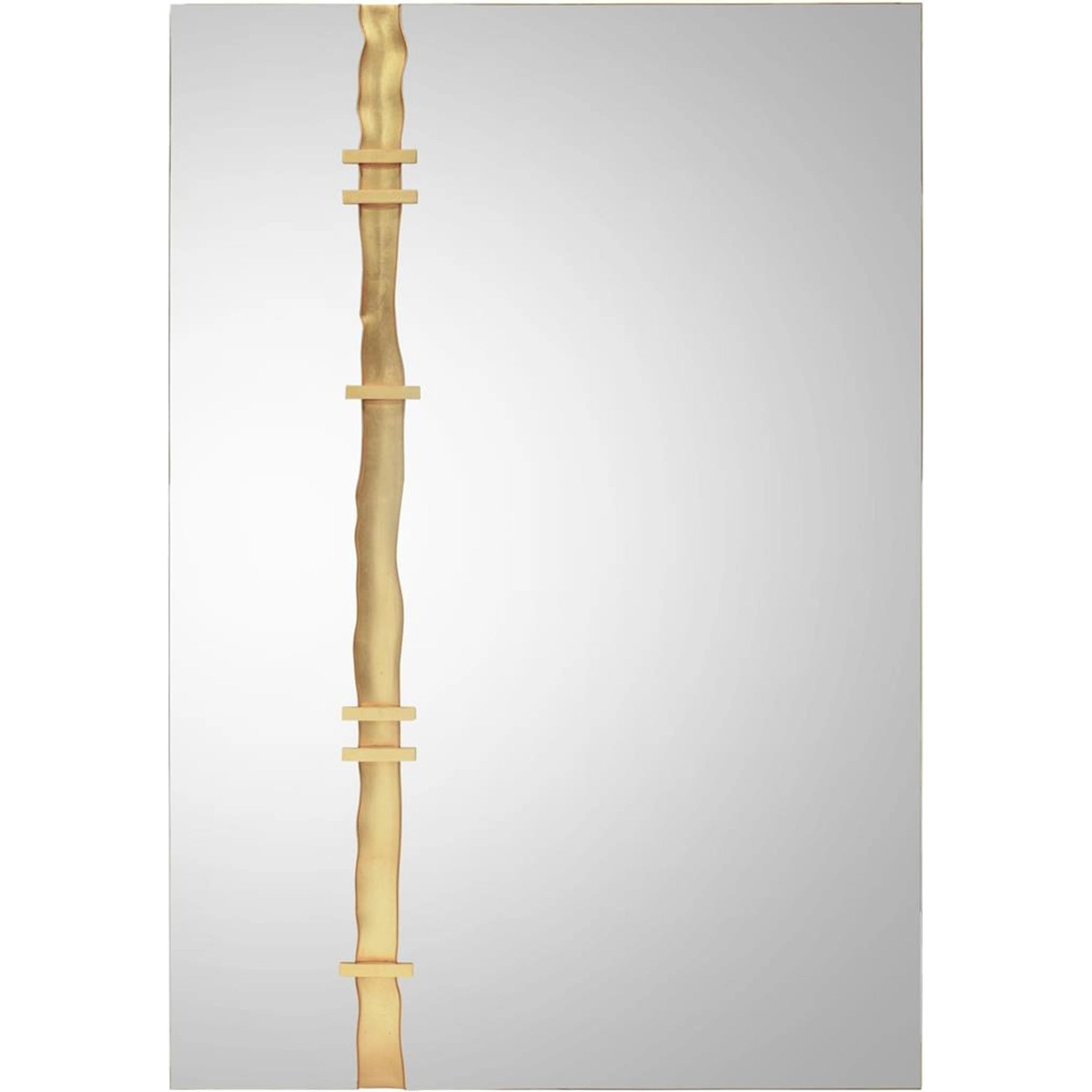 Riveting Mirror by John-Richard in gold. Made from unique in a modern style.