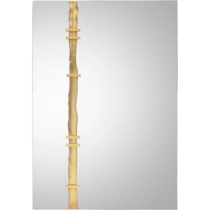 Riveting Mirror by John-Richard in gold. Made from unique in a modern style.