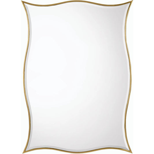 Gold Nami Mirror by John-Richard. Made from unique in a modern style.