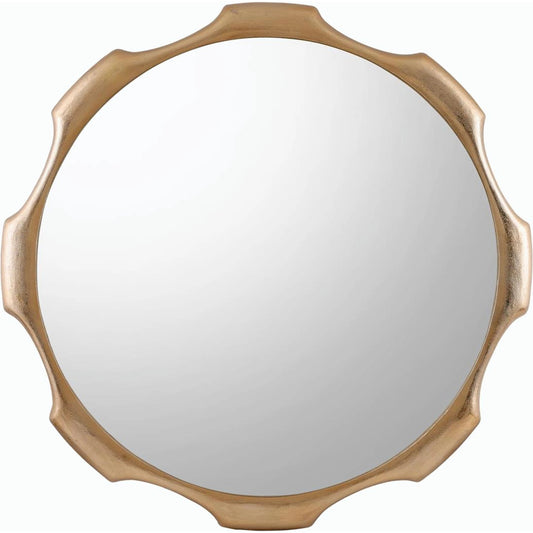 Cog Mirror by John-Richard in champagne. Made from unique in a modern style.