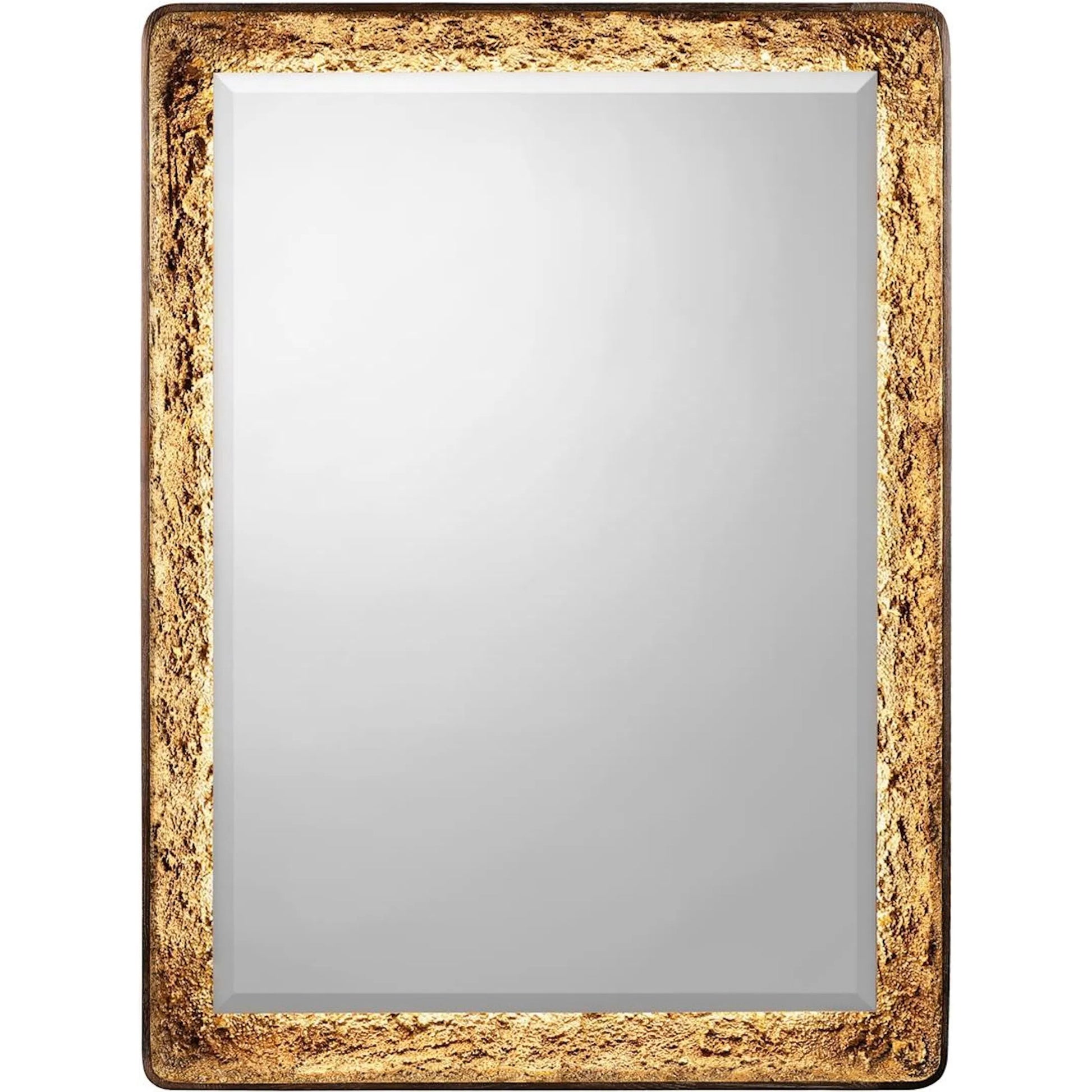 Gilded Oak Rectangular Mirror by John-Richard in nugget gold. Made from unique in a modern style.