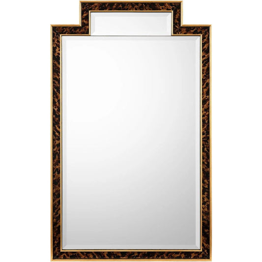 Chelonia Mirror by John-Richard in brown, gold and gold coast. Made from beech wood in a unique style.