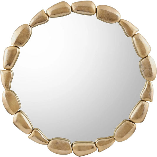 Totem Mirror by John-Richard in champagne. Made from unique in a unique style.