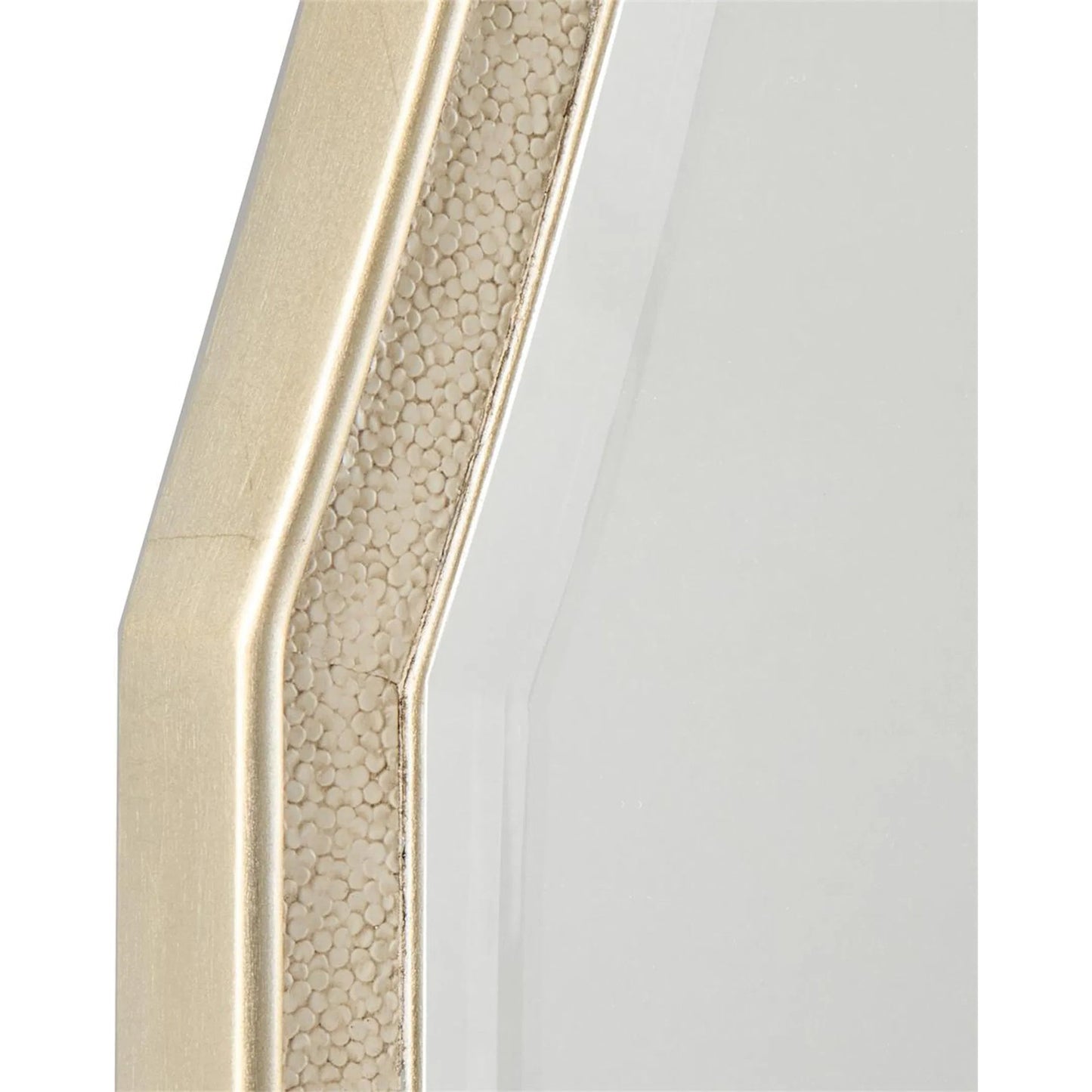 001 SI-2373430 | Closeup | Jolie Mirror by John-Richard in antique beluga, champagne. Made from unique in a modern style.