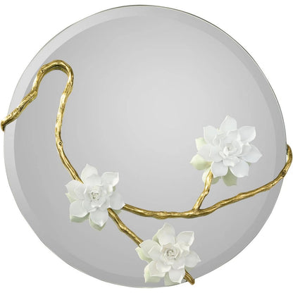 Round Wallflower Mirror by John-Richard. Made from unique in a unique style.