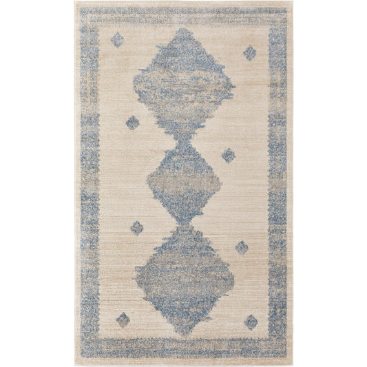 Camellia Transitional Geometric Rug - 39K9F by Feizy in blue, ivory. Made from polypropylene, polyester in a unique style.
