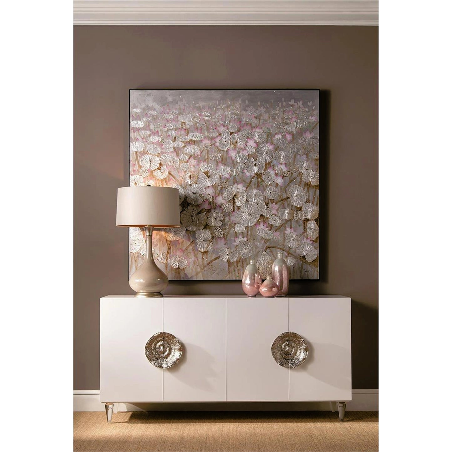 007 SR-865945 | Lifestyle | Teng Fei's Silver Lily Pond by John-Richard in black, silver. Made from wood in a modern style.