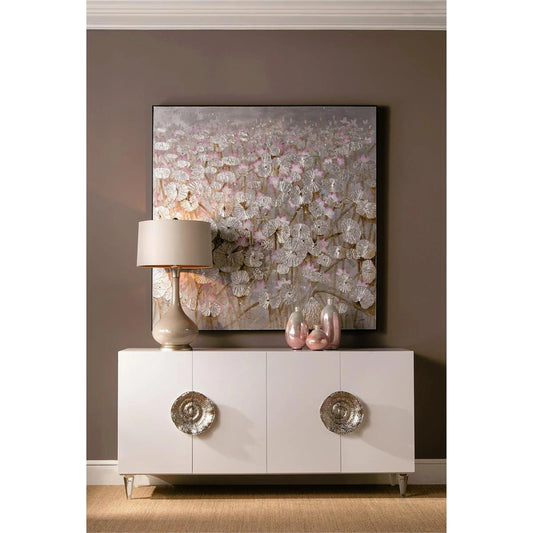 Teng Fei's Silver Lily Pond by John-Richard in black, silver. Made from wood in a modern style.