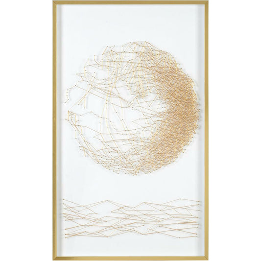 Mark Mcdowell's Moon Rising I by John-Richard in gold. Made from glass in a transitional style.