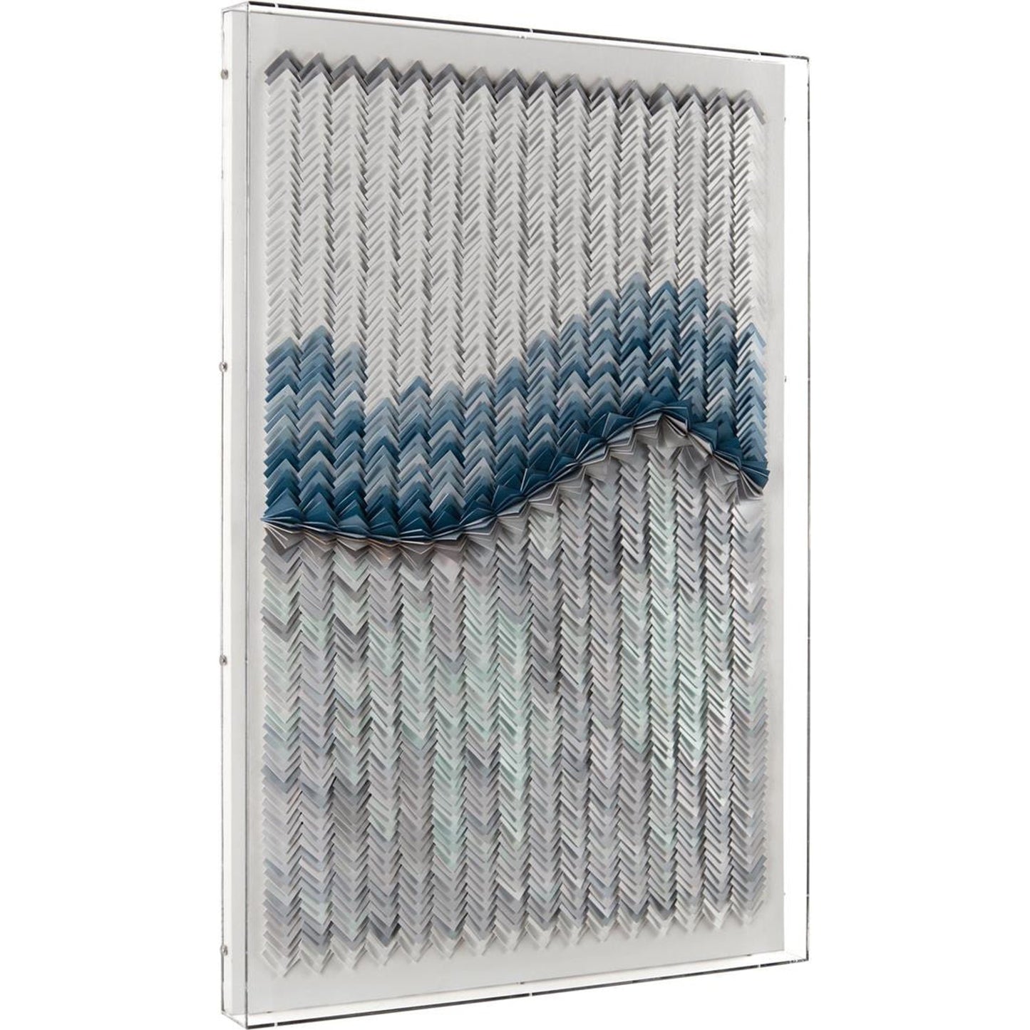 001 SI-1904378 | Primary Silo | Tony Fey's Blue River by John-Richard in blue and acrylic. Made from unique in a transitional style.