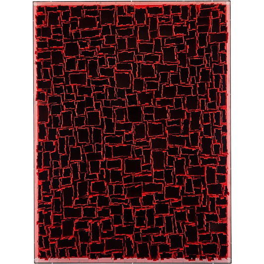 Tony Fey's Weathered Geometry, Red by John-Richard in acrylic. Made from unique in a unique style.