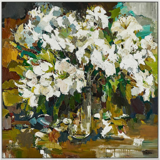 Gu Feng's Elegant Still Life by John-Richard in white. Made from unique in a unique style.