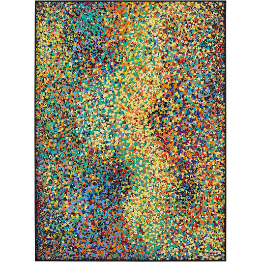 LM Zhou's Vibrant Pointillism by John-Richard in black. Made from unique in a unique style.