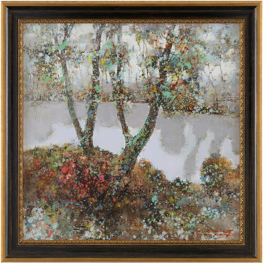 LM Zhou's Calm Creekside by John-Richard in black, gold. Made from unique in a unique style.