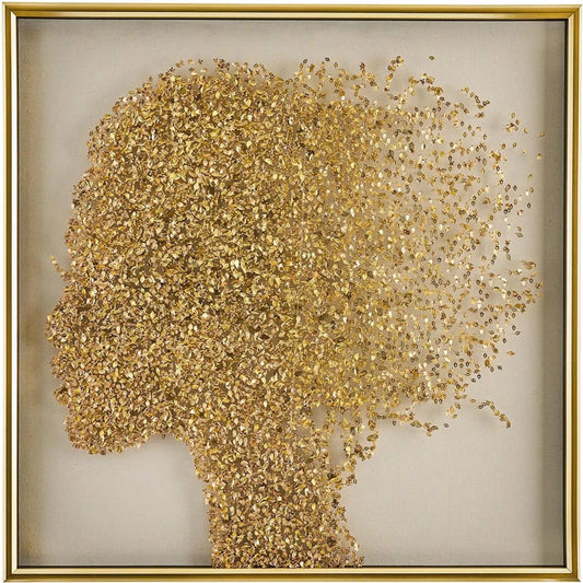 Tony Fey's Shimmering Silhouette I by John-Richard in gold. Made from unique in a unique style.