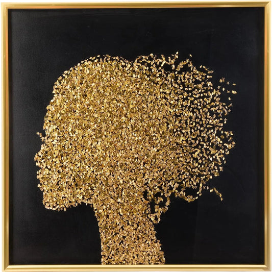 Tony Fey's Shimmering Silhouette II by John-Richard in gold. Made from unique in a unique style.