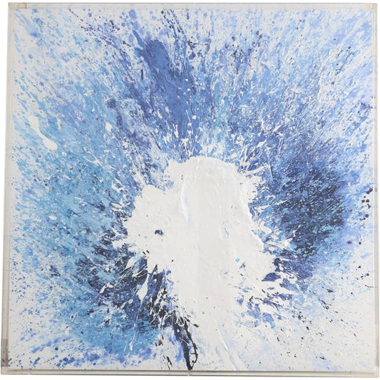Awu's Surging Winter by John-Richard in blue, black, white. Made from canvas, acrylic in a unique style.